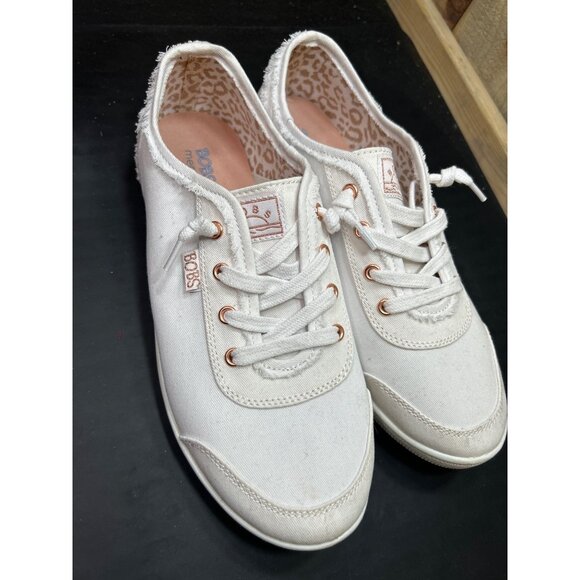BOBS Womens B Cute Sneakers Wide Fit Canvas White 8W Wide - Picture 2 of 9
